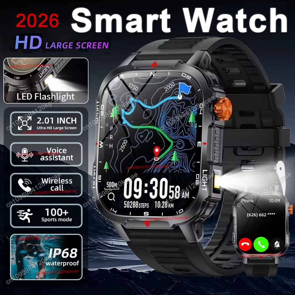 Smartwatch X12 - 2026 New Rugged Military GPS Smart
