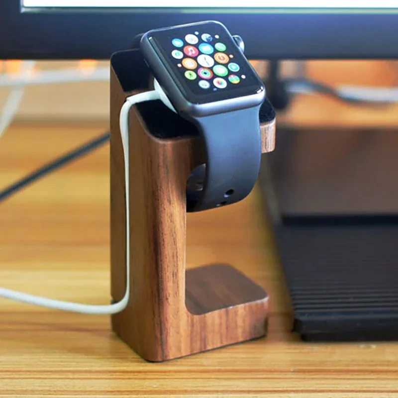 Wooden Apple Watch Charger Sta - Apple Smartwatch Accessories ulasan dan harga