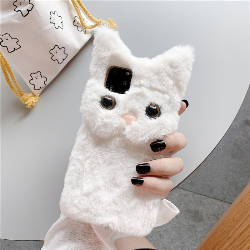 3D Cute Cartoon Cat Furry Plus - Apple Iphone 15 Pro Max ulasan dan harga