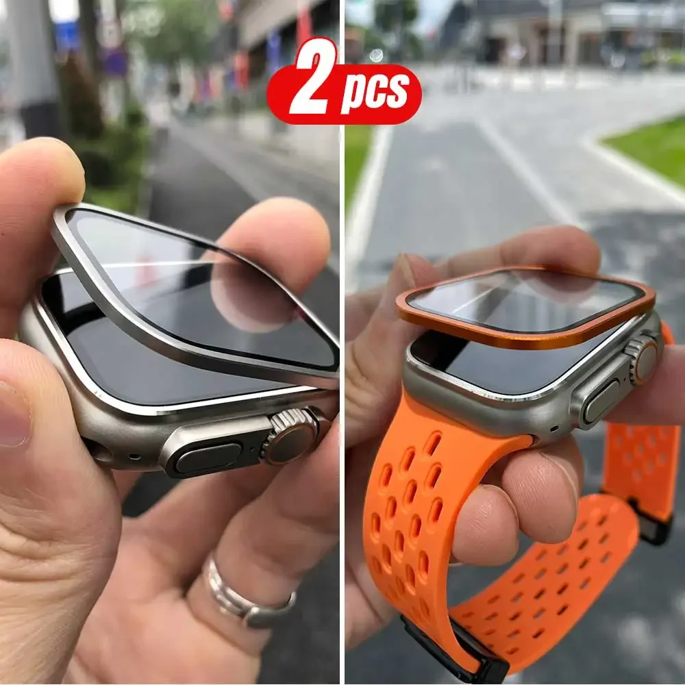 2PCS Titanium Metal Frame for  - Apple Smartwatch Accessories ulasan dan harga