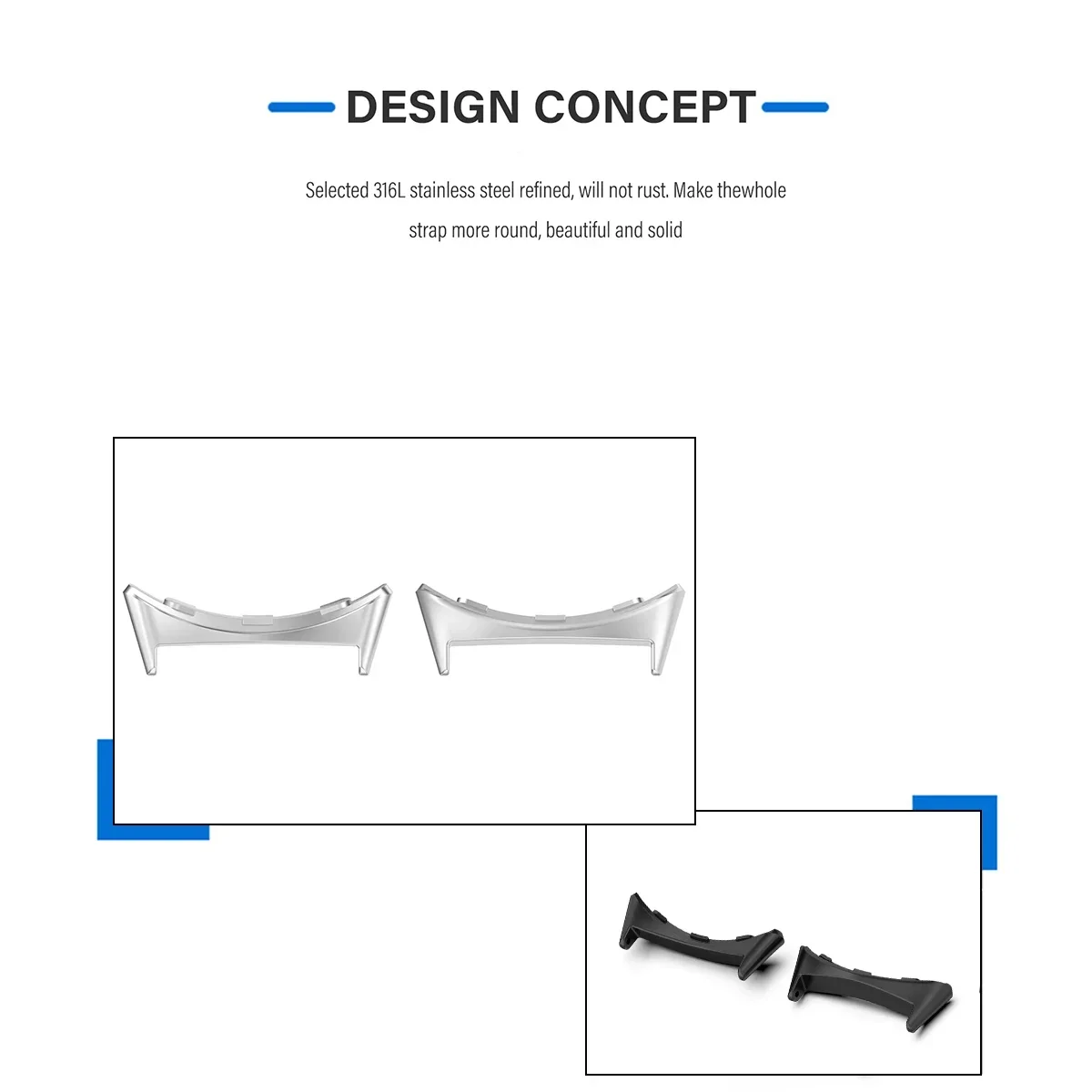 2pcs Watch Strap Connector Ada - Smartwatch Straps & Accessories ulasan dan harga
