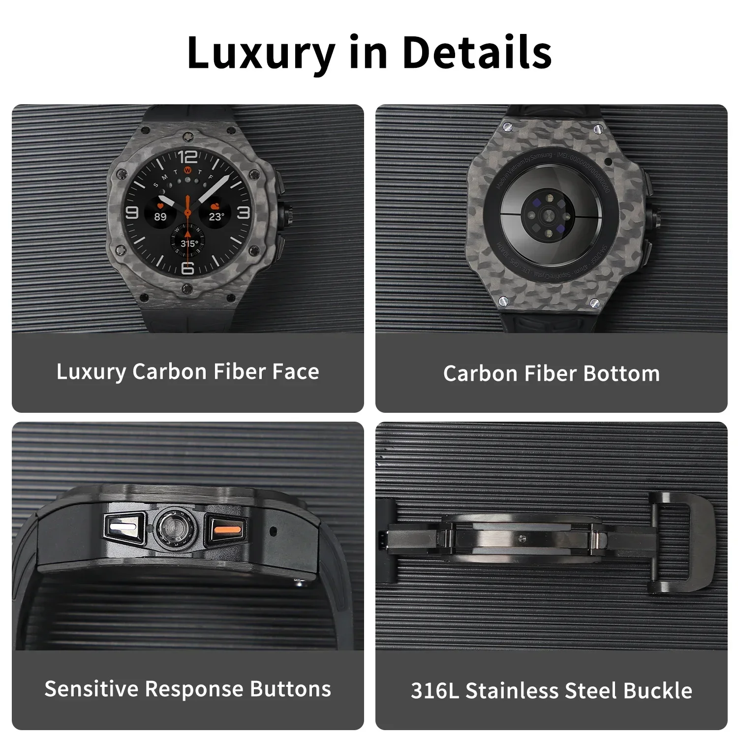 Luxury Modification Kit for Sa - Samsung Smartwatch Ultra Accessories ulasan dan harga