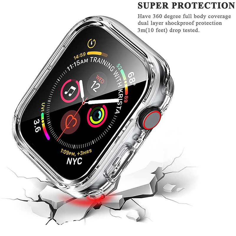 Tempered Glass+cover For Apple - Smartwatch Icon ulasan dan harga