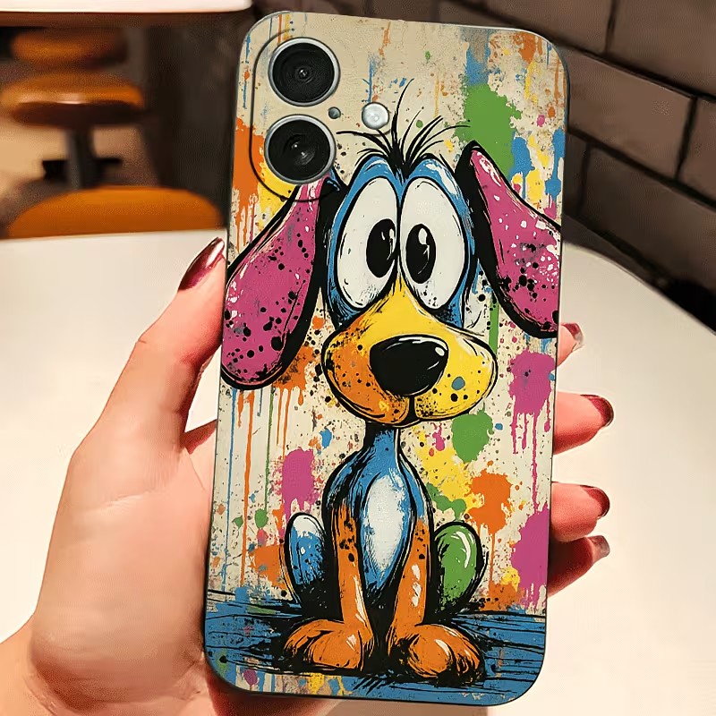 Graffiti Colored Puppy TPU Pho - Apple Iphone 15 Pro Max ulasan dan harga