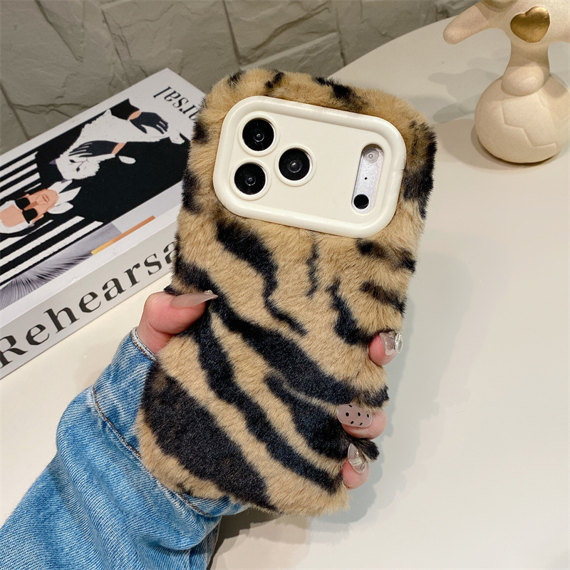 Luxury Zebra Pattern Fluffy Pl - Apple Iphone 15 Pro Max ulasan dan harga