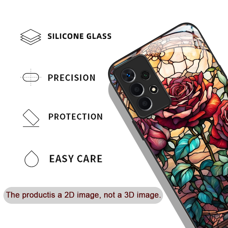 Art Colorful Glass Style Rose  - Samsung Galaxy A55 ulasan dan harga
