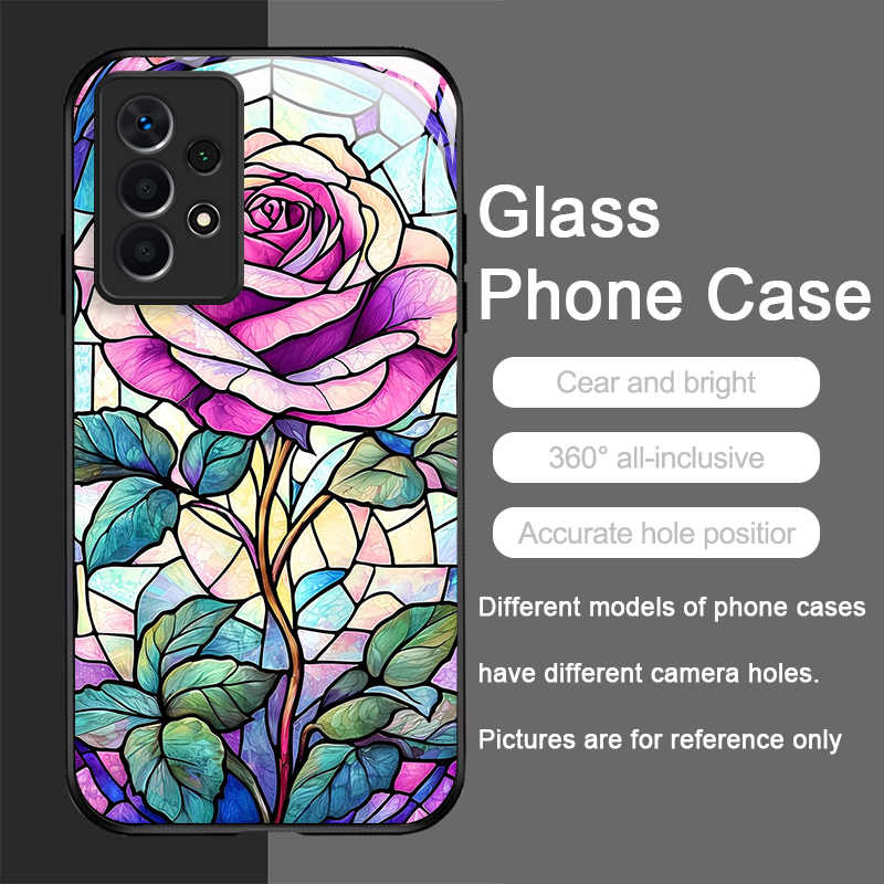 Art Colorful Glass Style Rose  - Samsung Galaxy A55 ulasan dan harga