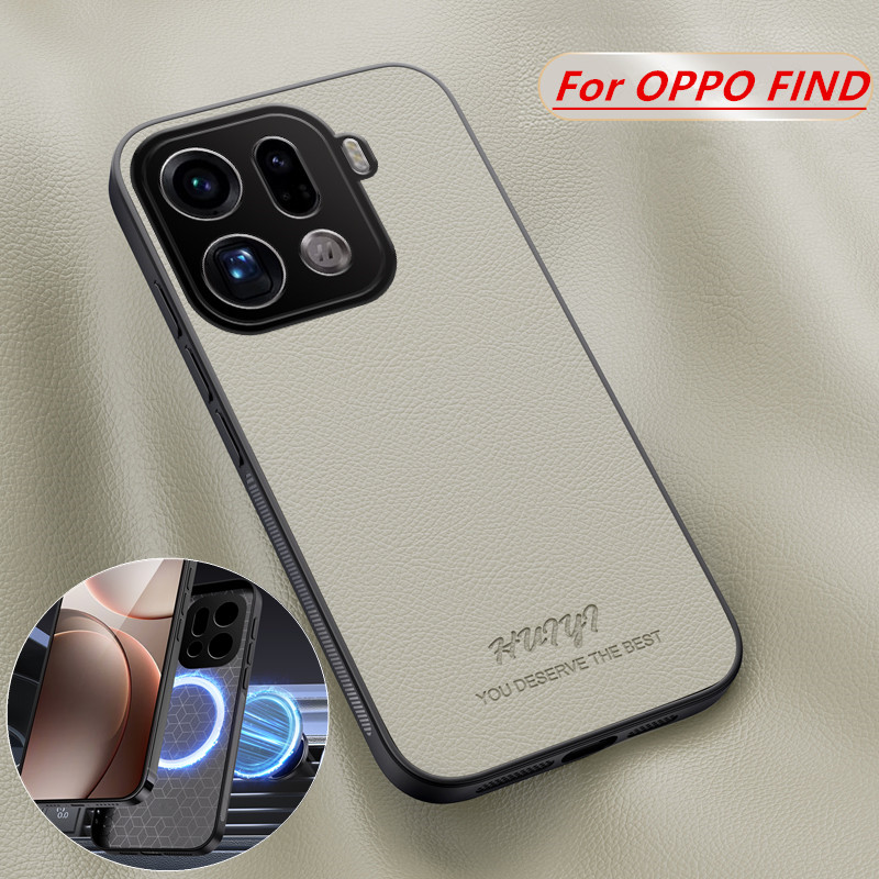 Luxury Built-in Magnet Leather - Oppo Find X8 ulasan dan harga