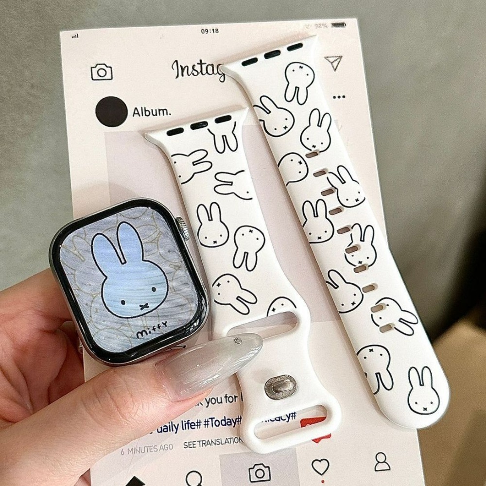 Cute Miffy Rabbit Cartoon Watc - Apple Smartwatch Accessories ulasan dan harga